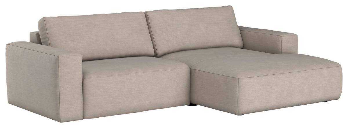 Ecksofa Lasso Beige S: 283x175 cm - Beige/Schwarz, MODERN, Textil (283/175cm) - MID.YOU