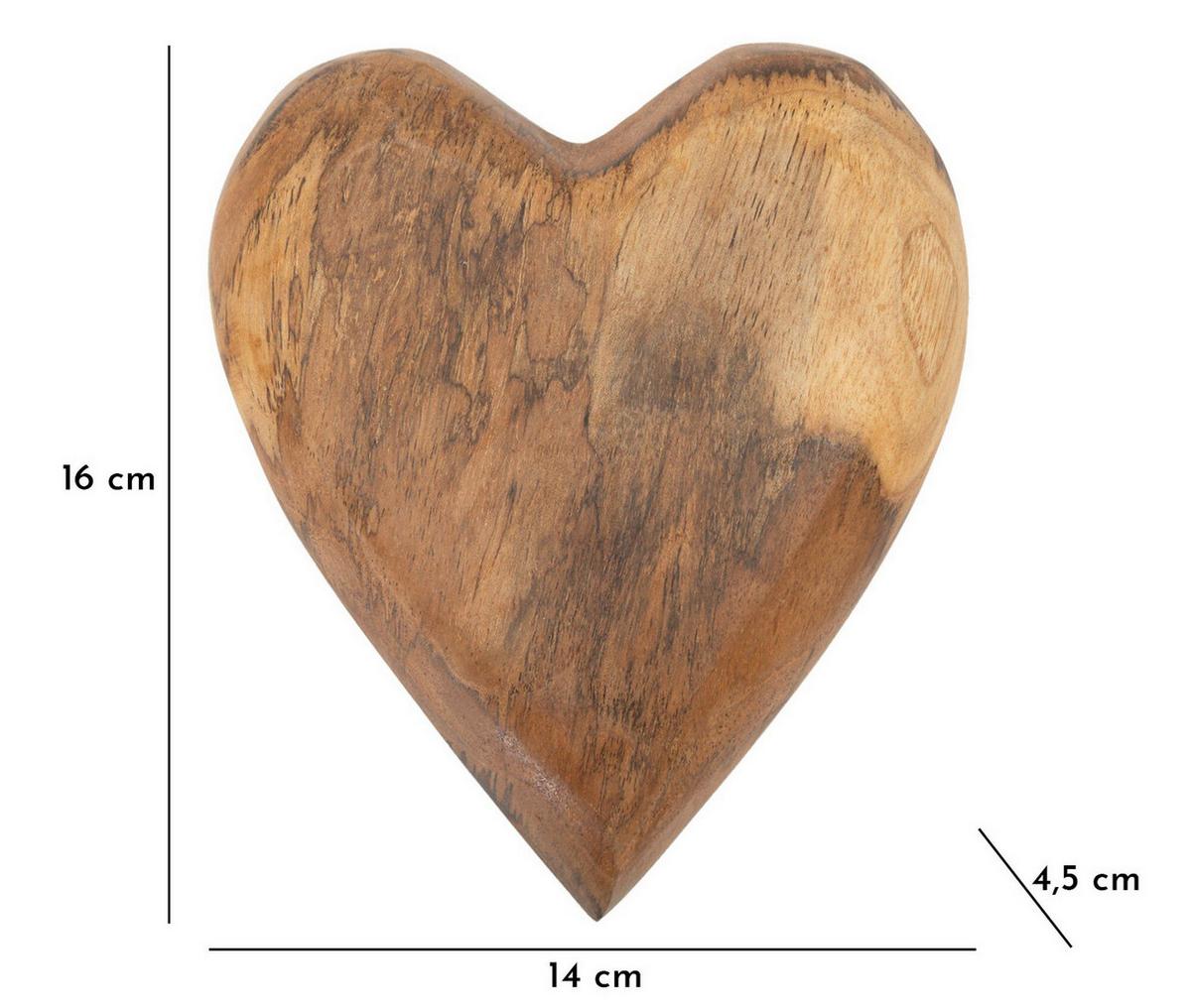 Skulptur Haki Teak, Braun B: 14 cm - Braun, Basics, Holz (14/4.5/16cm)