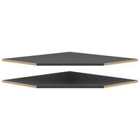 ROHOVÁ POLICA MULTISTAURAUM 96cm - grafitová, Modern, kompozitné drevo (96/3/74cm)