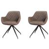 Armlehnstuhl-Set Gabi Taupe - Taupe/Schwarz, KONVENTIONELL, Textil/Metall (62/82/61cm) - MID.YOU