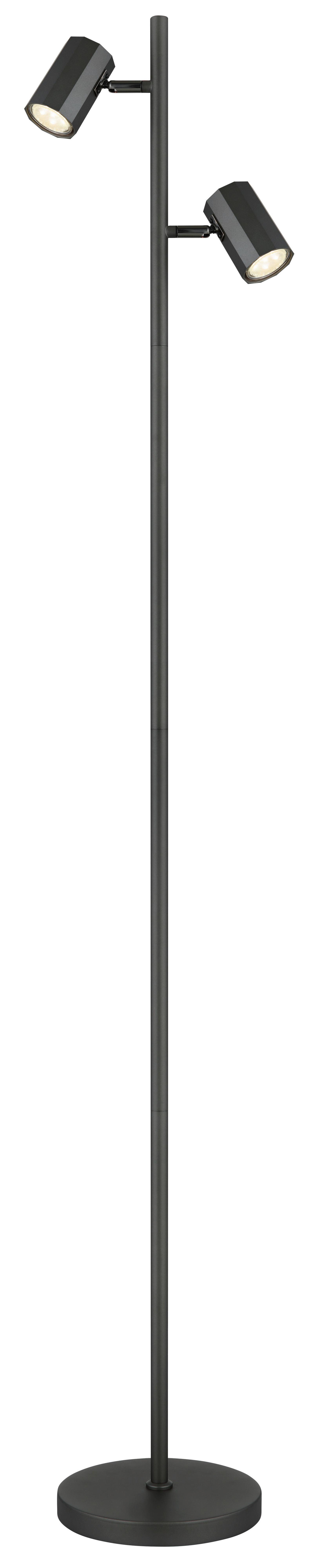 Stehleuchte 57918s - Grau, Design, Metall (27/22/158cm) - Globo