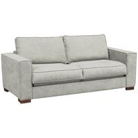 Schlafsofa Texas Hellgrau Webstoff, B: 203 cm - Dunkelbraun/Hellgrau, Design, Textil (203/85/99cm) - MID.YOU