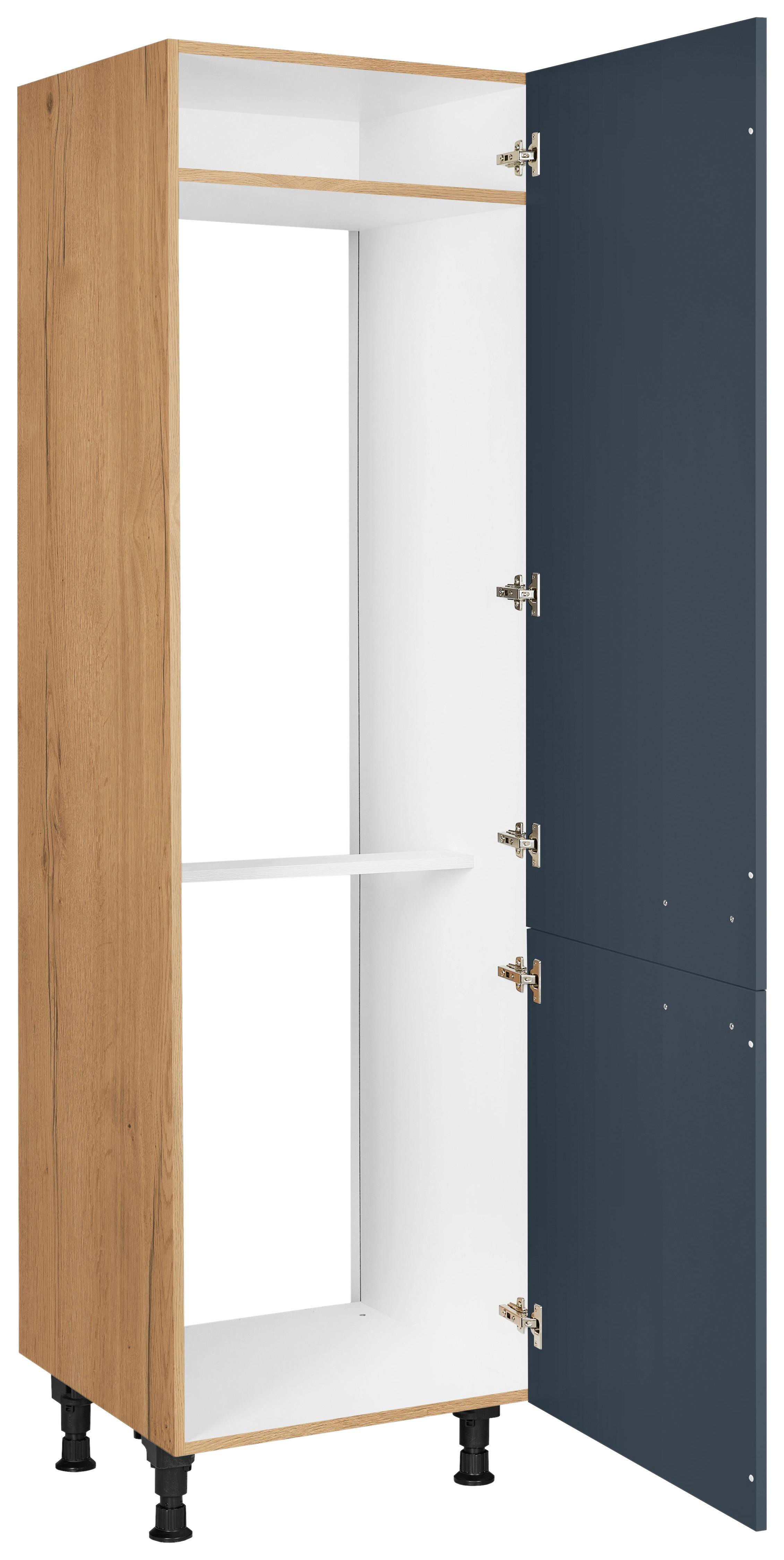 Geräteumbauschrank Easytouch - Blau/Eichefarben, MODERN, Holzwerkstoff (60/216,6/58cm) - Nobilia