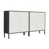 Sideboard Mailand 2b:158cmweiß/Anthrazit - Anthrazit/Weiß, MODERN, Holzwerkstoff (158/86/33cm) - MID.YOU