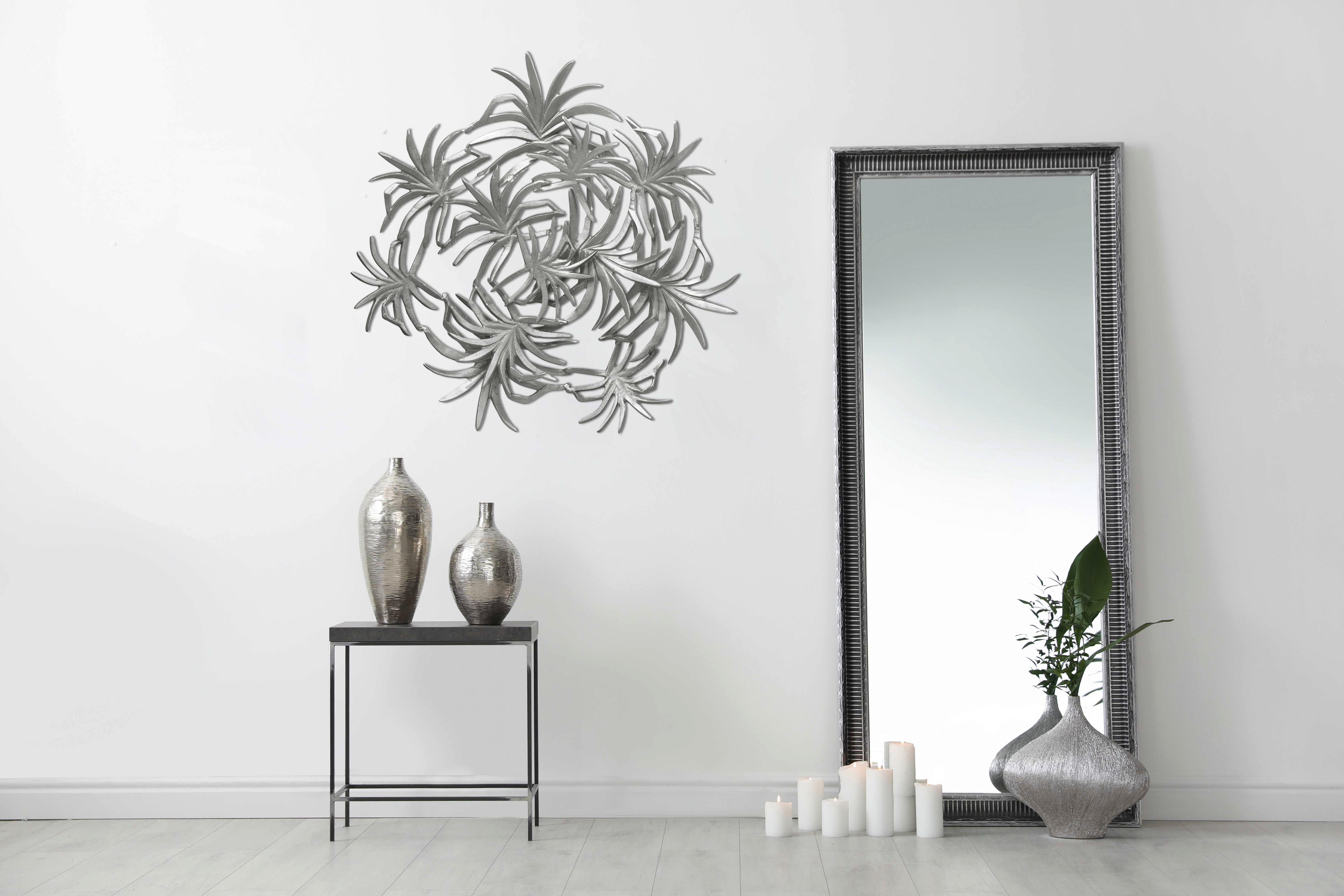 Wanddeko Domizil Silberfarben, 70x9 Cm - Silberfarben, LIFESTYLE, Metall (70/9/70cm) - Kayoom