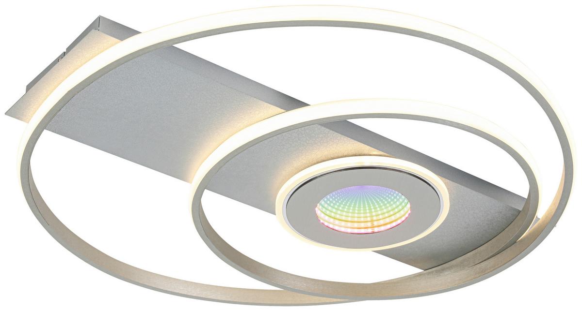 LED-Deckenleuchte CAMILLA - Silberfarben/Alufarben, Basics, Kunststoff/Metall (65/60/6cm) - Luca Bessoni