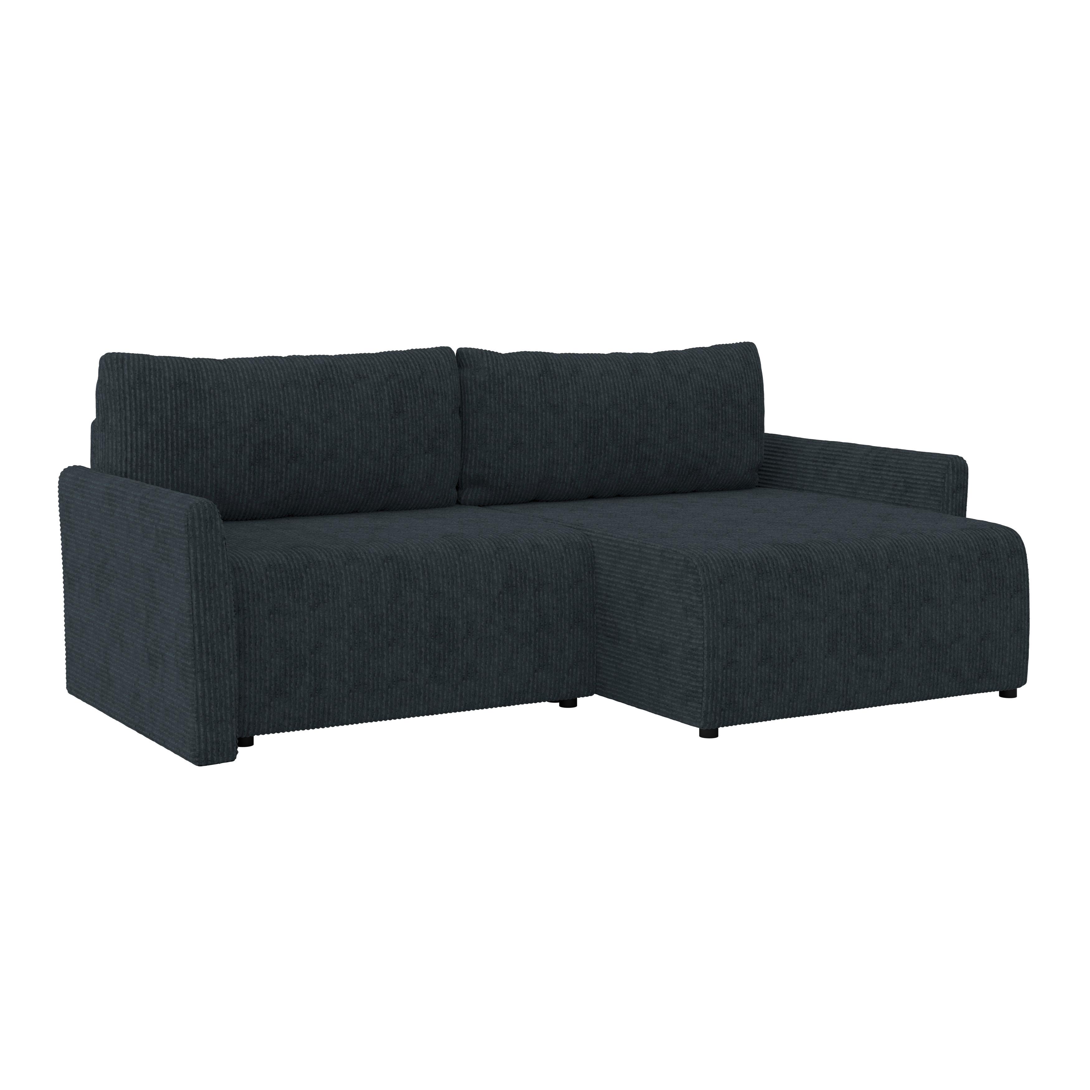 Ecksofa mit Bettfunktion Sonos Cordstoff Anthrazit - Ecru/Anthrazit, MODERN, Textil (228/146cm)