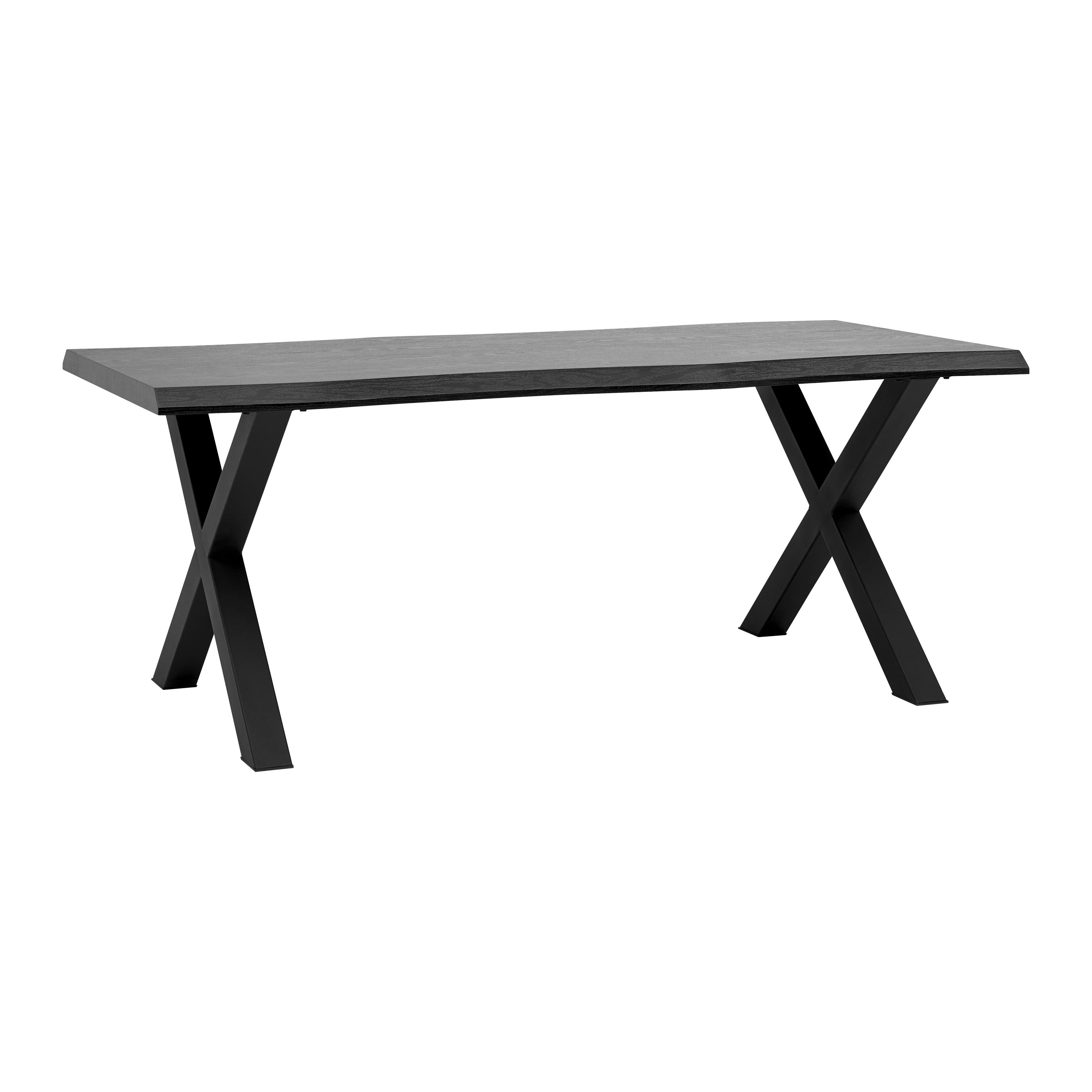 Jedálenský stôl RICO 180x90 cm - čierna, Modern, kov (180/76/90cm) - Bessagi Home