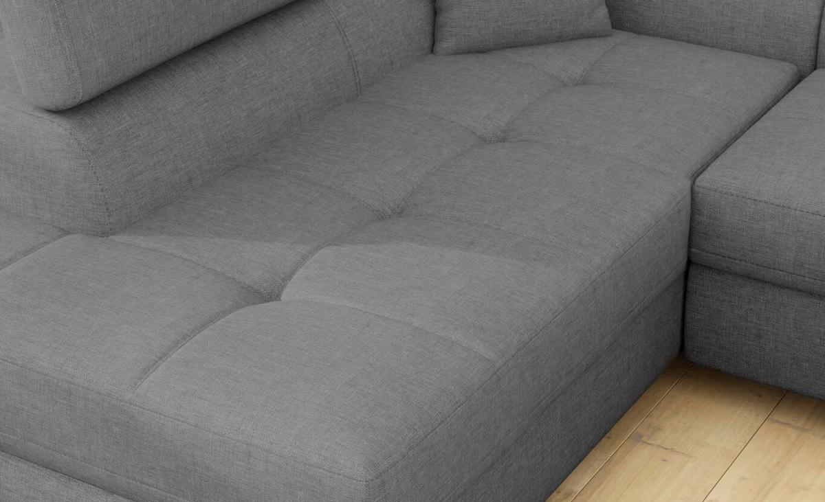 Ecksofa Anton Grau S: 203x272 Cm - Chromfarben/Grau, Design, Textil (203/272cm) - MID.YOU