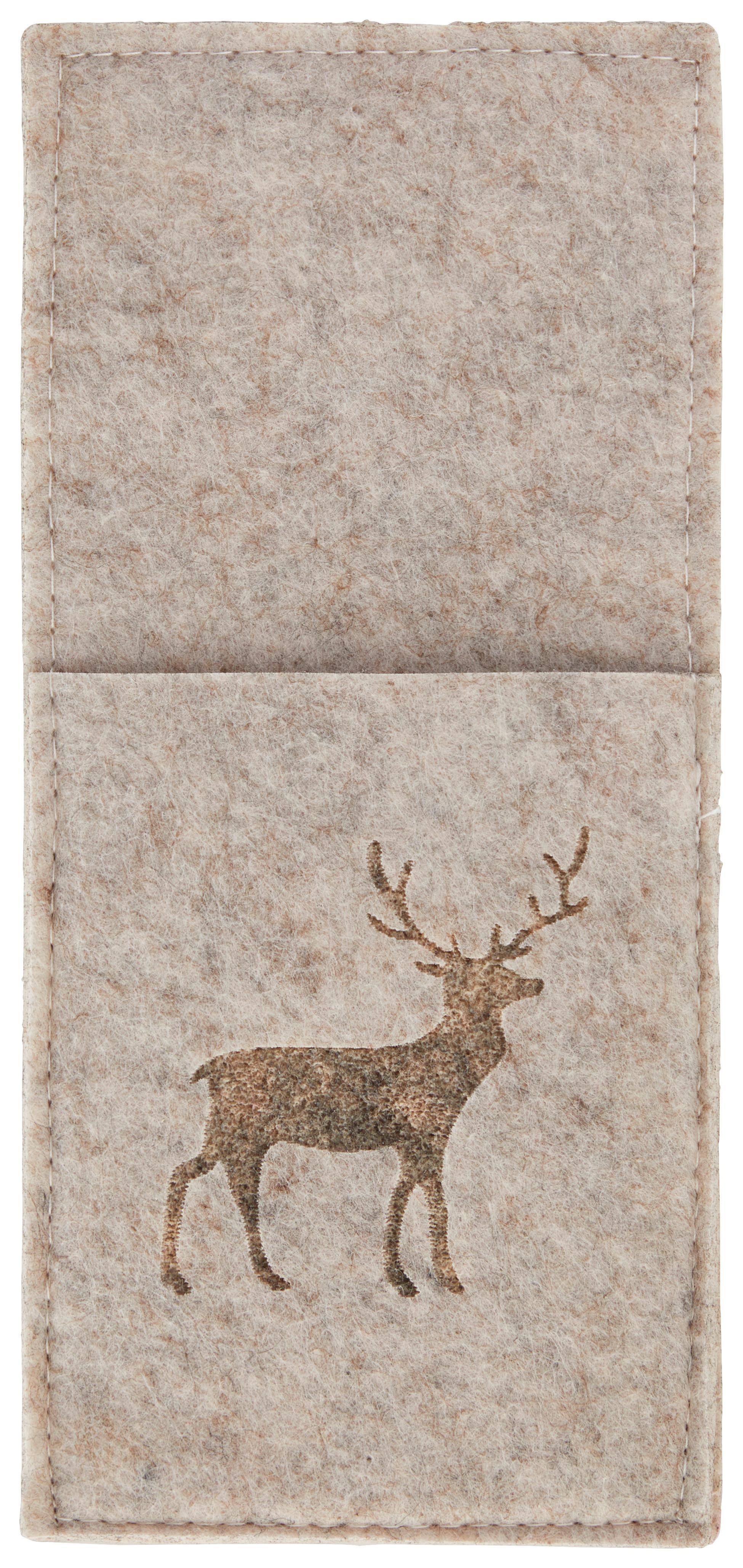 Bestecktasche Deer - 4er Pack - Grau, ROMANTIK / LANDHAUS, Textil (10/22cm) - James Wood