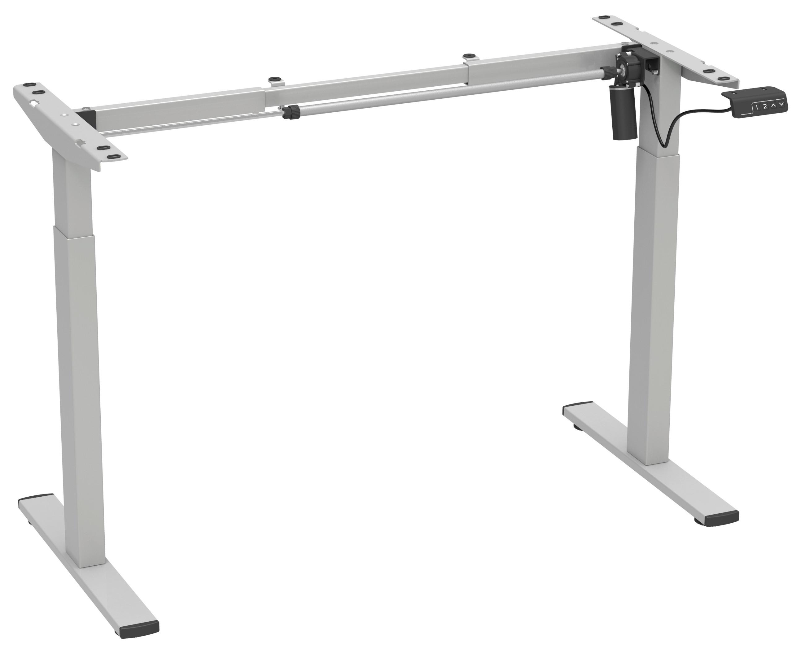 Tischgestell E-Lona Silberfarben B: 92 cm - Silberfarben, Design, Metall (92/71/48cm) - MID.YOU