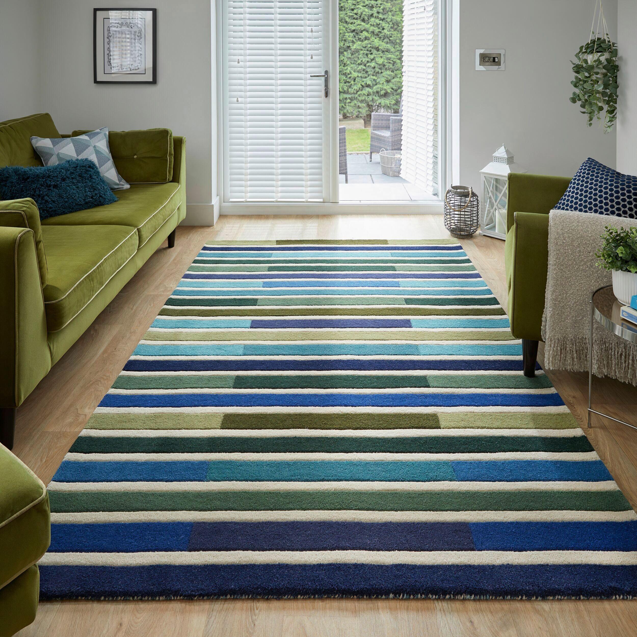 Wollteppich 503119373462 - Grün, Basics, Textil (120/170cm)