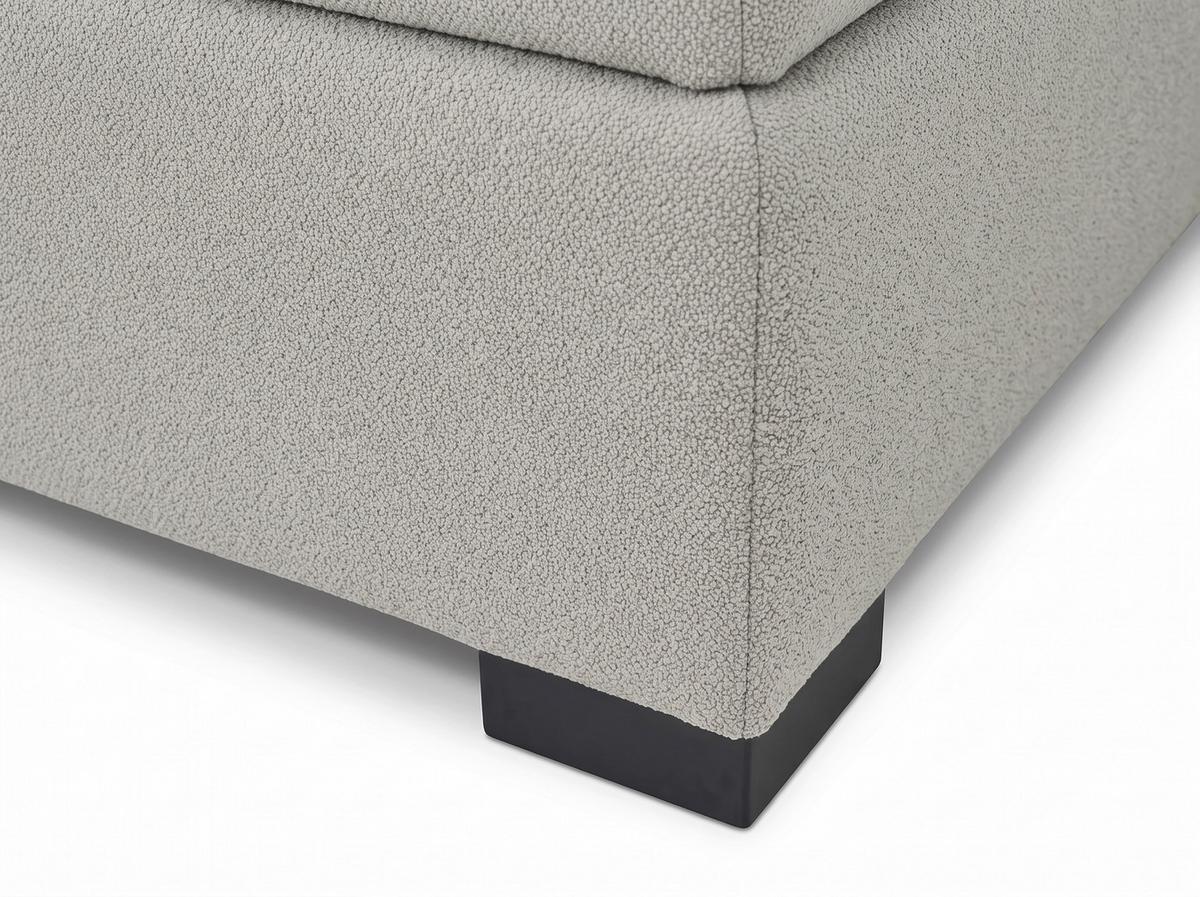 Boxspringbett April New Grau, LF: 200x200cm - Schwarz/Grau, KONVENTIONELL, Textil (200/200cm) - Sembella