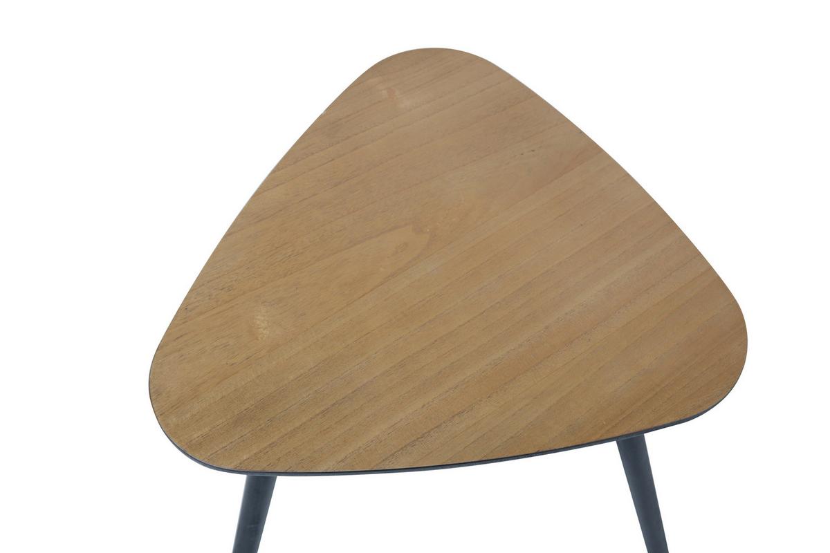 Beistelltisch Naturfarben/Schwarz B: 50 cm - Schwarz/Naturfarben, Design, Holz/Holzwerkstoff (50/50/40cm) - Livetastic