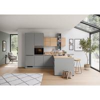 Einbauküche Ip 2200 - Schieferfarben/Eichefarben, MODERN, Holzwerkstoff (283,2/246,6cm) - Impuls