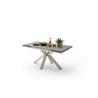 Ausziehtisch Nagano 160 Az 160-240x76x90 Cm Anthrazit - Edelstahlfarben/Anthrazit, Trend, Keramik/Metall (160-240/76/90cm)