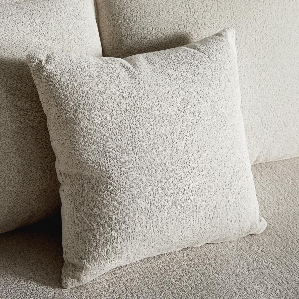 Sedací souprava NILAS, krémová barva - bílá/černá, Moderní, kov/dřevo (335/65/154cm) - Bessagi Home