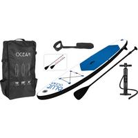 Stand Up Paddle Aufblasbar Blau/schwarz/weiß - Blau/Schwarz, Basics, Kunststoff (305/71/10cm)