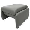 Hocker Comodo Echtleder Schwarz B: 62 cm - Anthrazit/Silberfarben, Design, Leder (62/42/60cm) - Livetastic