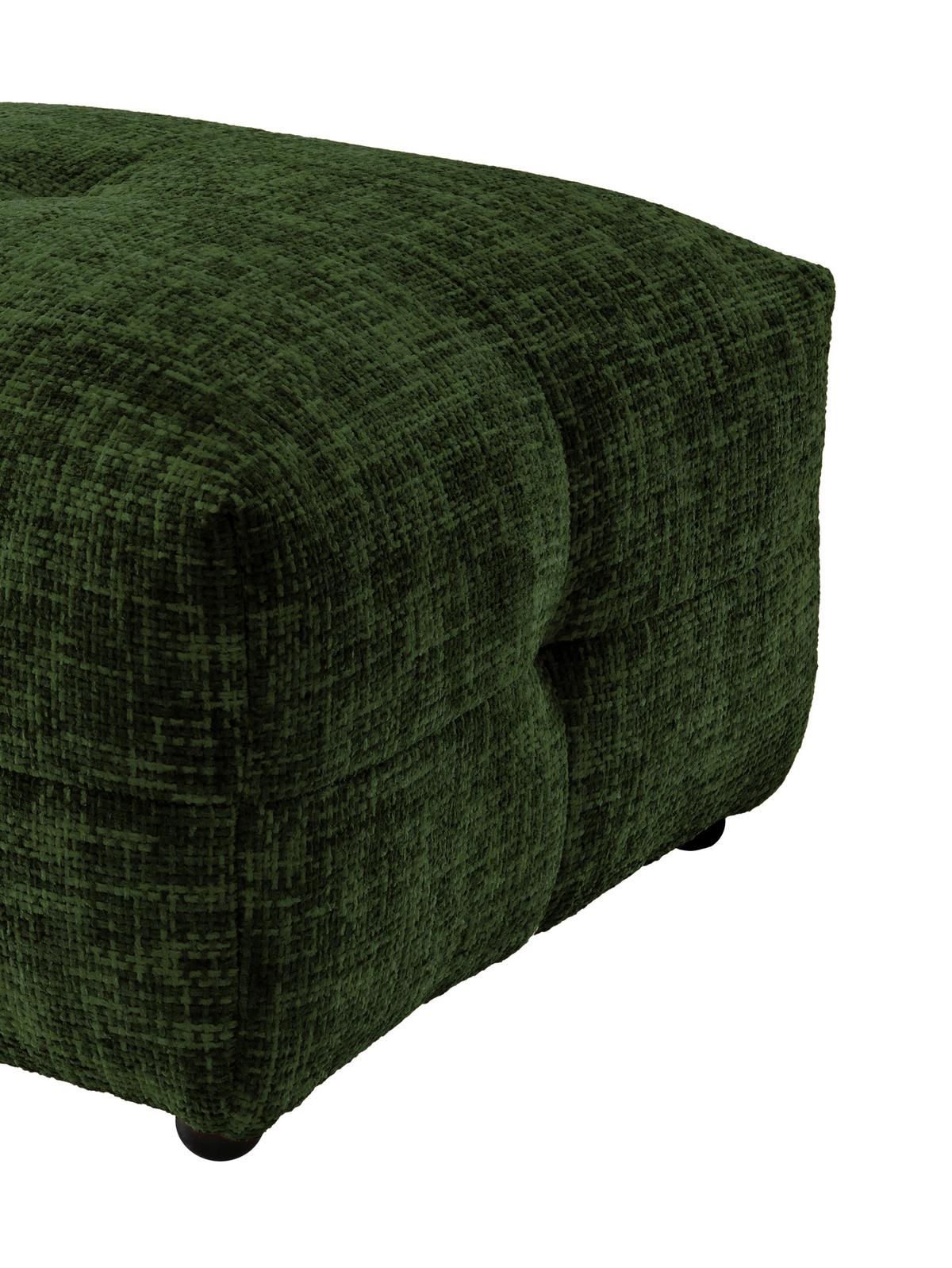 Hocker Velice, Dunkelgrün B: 72 Cm - Dunkelgrün/Schwarz, Design, Textil (72/44/72cm) - Livetastic