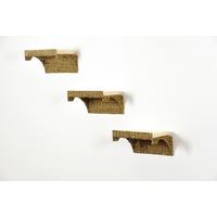 Wandmulde Sammy Naturfarben L: 40 Cm - Naturfarben, Naturmaterialien/Metall (40/25/15cm)