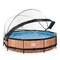 Pool-set Exit Wood Pool - Braun, KONVENTIONELL, Kunststoff (360/76cm) - EXIT Toys