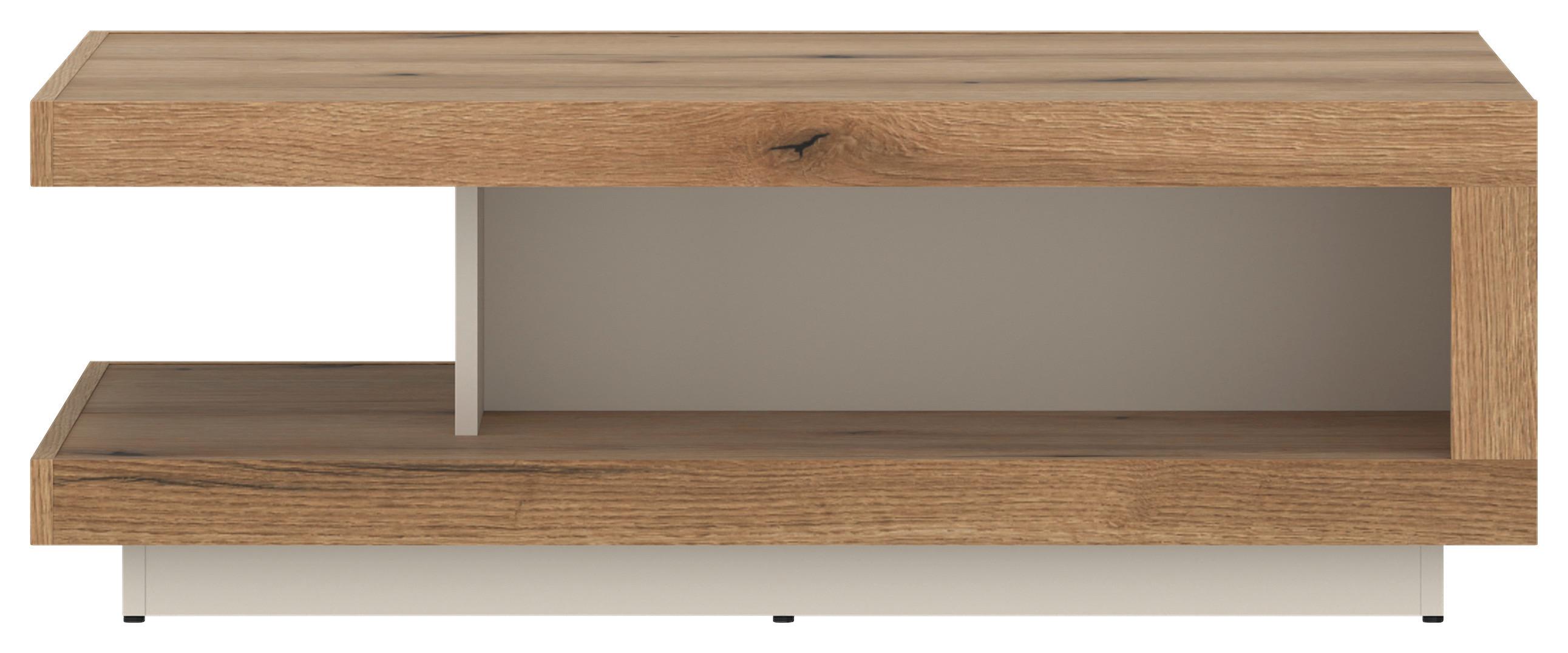 Couchtisch Cut Out Kaschmir/Eichefarben - Kaschmir/Eichefarben, MODERN, Holzwerkstoff (105,6/37,2/68,1cm) - Premium Living