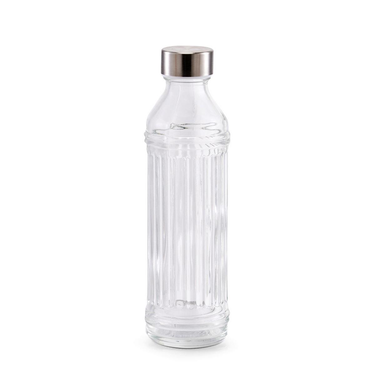 TRINKFLASCHE Glas, BxHxT: ca. 7x7x24 cm - Transparent, Design, Glas (7/7/24cm)