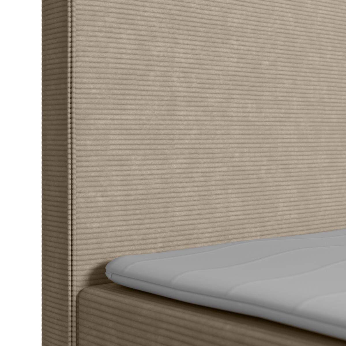 Boxspringbett Mit Bettkasten Algier 180x200 Cm Beige - Beige/Schwarz, MODERN, Karton/Holzwerkstoff (180/200cm) - MID.YOU