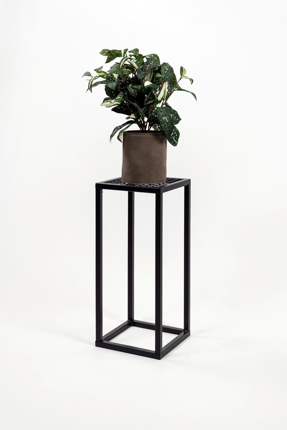 Blumenständer Aluminium Schwarz Bxhxt: 19x45x19 Cm - Schwarz, Basics, Metall (19/45/19cm)