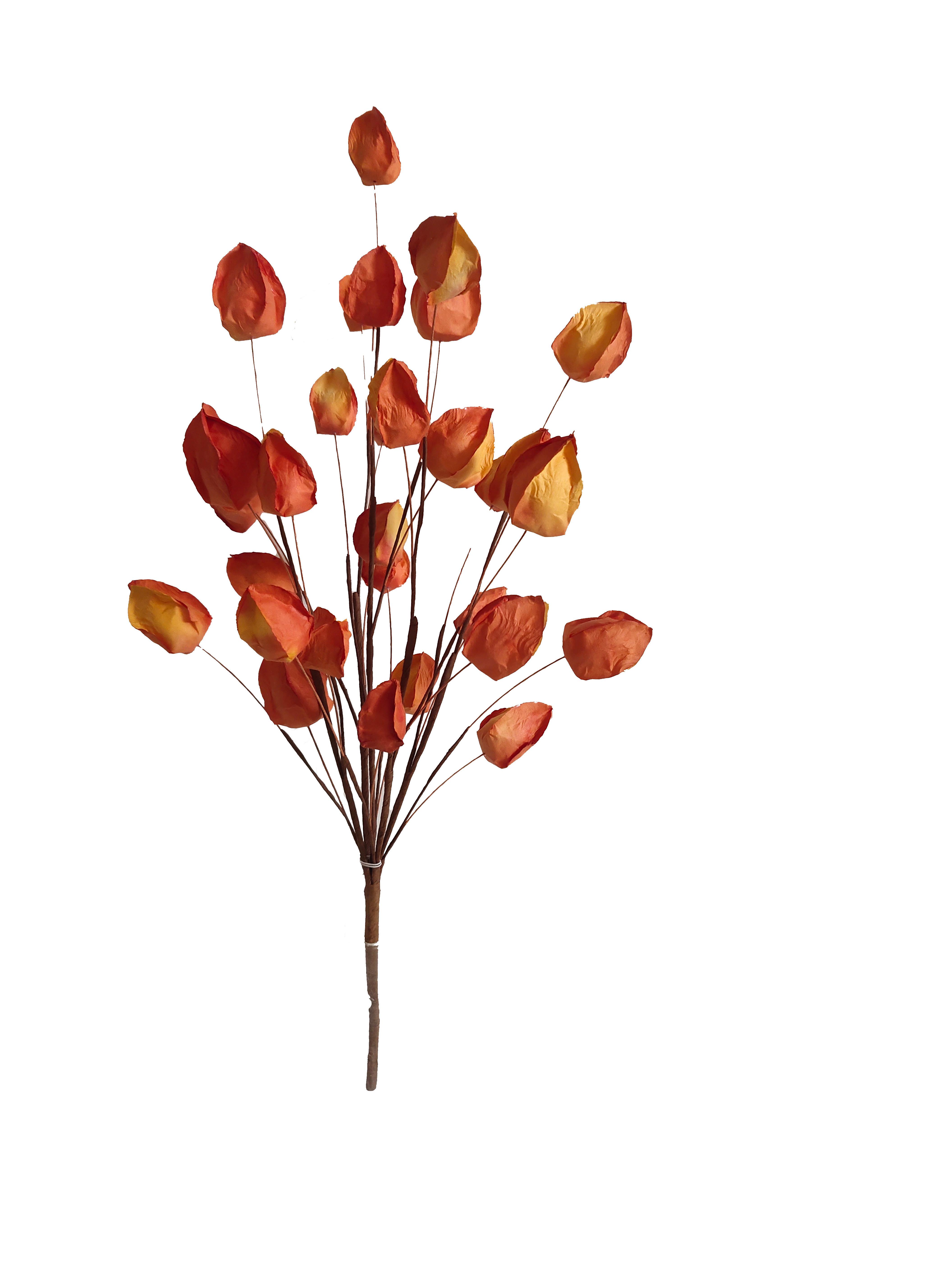 Kunstblume Leonie -Paz- - Braun/Orange, KONVENTIONELL, Papier/Kunststoff (18/53/18cm) - Luca Bessoni
