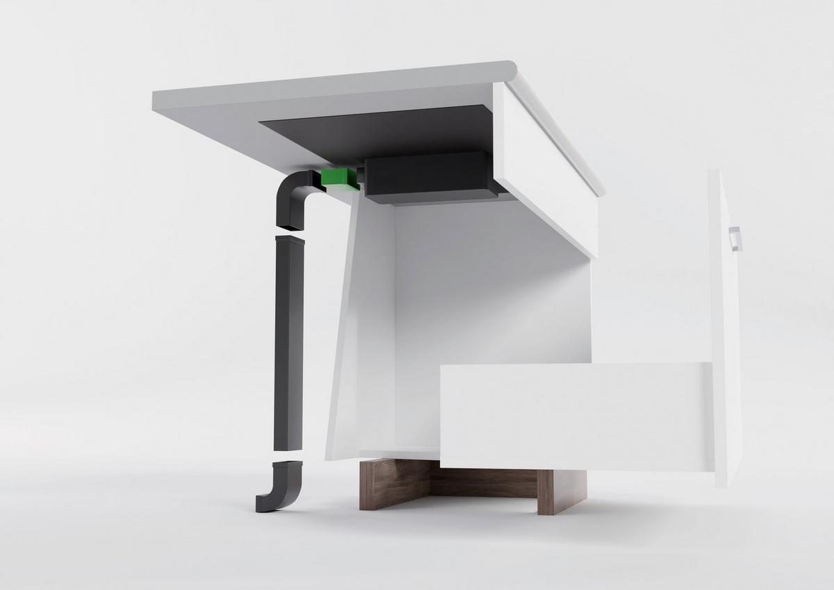 Kochfeld-dunstabzug-kombi Hixi84700uf             -Beko- - Schwarz, MODERN, Glas (82/22,7/52cm) - Beko