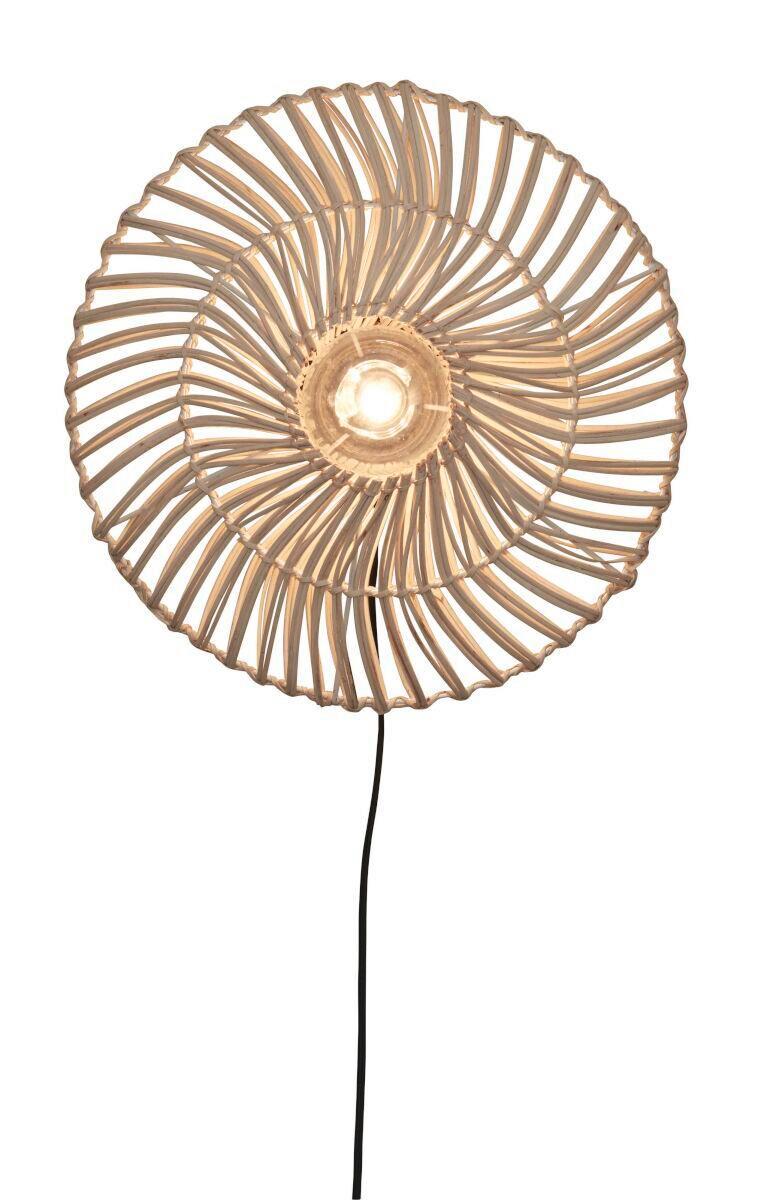 Wandleuchte Zanzibar/W/4012/W - Weiß, Trend, Naturmaterialien (40/12cm) - Good & Mojo