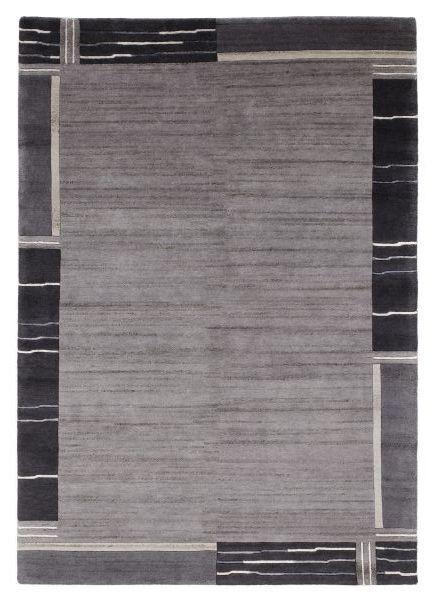 Orientteppich Dunkelgrau Naturfaser 140x200 cm - Dunkelgrau, Basics, Textil (140/200cm) - Cazaris