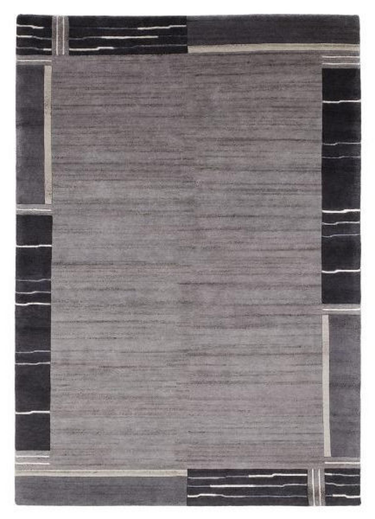 Orientteppich Dunkelgrau Naturfaser 140x200 Cm - Dunkelgrau, Basics, Textil (140/200cm) - Cazaris