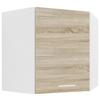 Eckoberschrank Esilo B: 57 cm Weiß/Eiche Dekor - Weiß/Sonoma Eiche, KONVENTIONELL, Holzwerkstoff (57/60/57cm) - MID.YOU