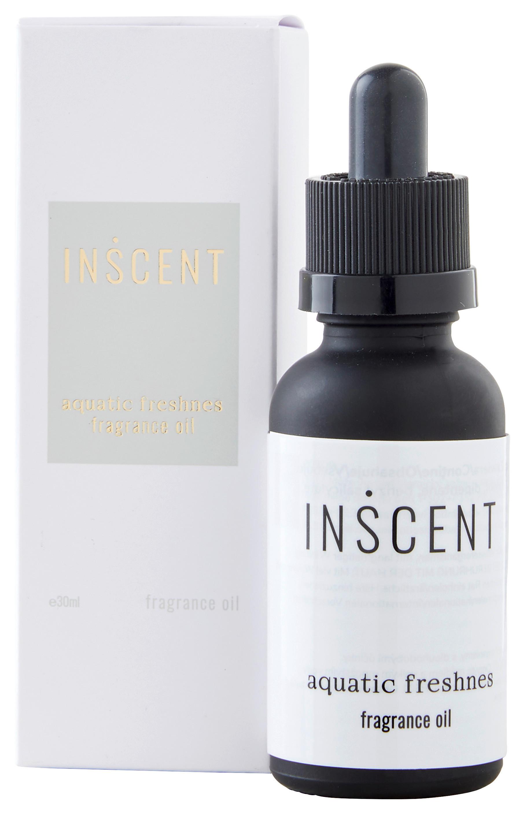 Parfumovaný olej Aquatic Freshness, 30ml - čierna/svetlozelená, Design, sklo (0,03l) - Inscent