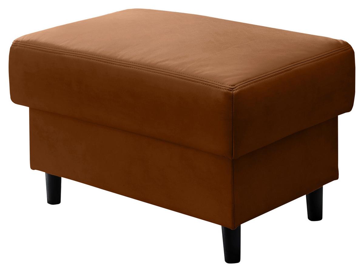 Hocker Cavoli, Cognac B: 76 cm - Cognac/Schwarz, MODERN, Textil (76/46/55cm) - Livetastic