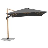 Ampelschirm Rhodos Twist W Bxhxt: 358x263x300 Cm Anthrazit - Eichefarben/Anthrazit, Basics, Textil/Metall (358/263/300cm) - Schneider