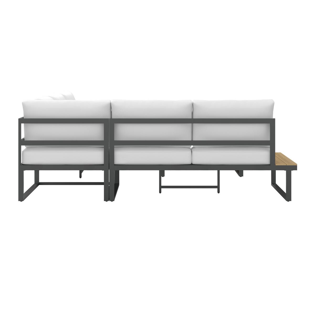 TERASOVÁ SEDACÍ SOUPRAVA ARIANNA - černá/krémová, Moderní, kov/textil (228cm) - Bessagi Garden