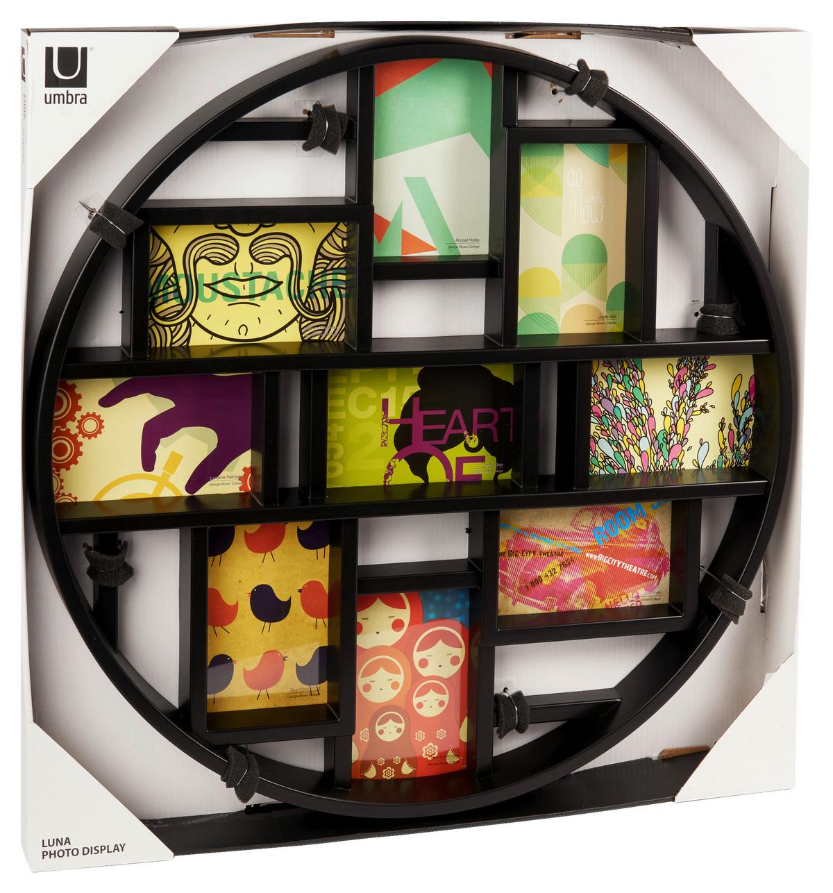 Collagen-Bilderrahmen Schwarz B: 55,6 cm - Schwarz, Design, Kunststoff (55,6/4,6/55,6cm) - Umbra