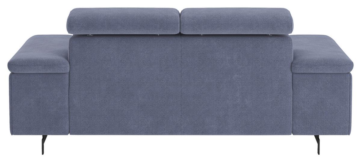 2-Sitzer-Sofa Emma Blau B: 198 cm - Blau/Schwarz, Textil (198/81/100cm) - MID.YOU