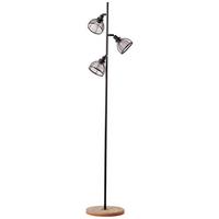 Stehleuchte 93154/76 Avia - Schwarz, Natur, Holz/Metall (20/153,5cm) - Brilliant