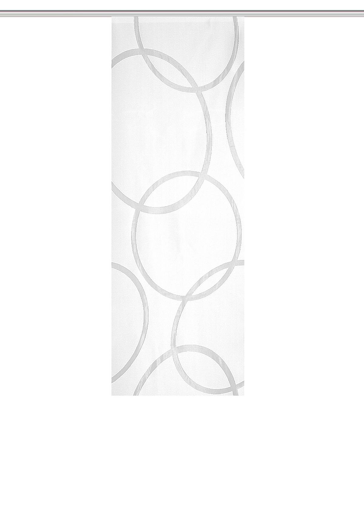 Flächenvorhang Pinale Weiß B: 57 cm - Weiß, Basics, Textil (57/175cm)