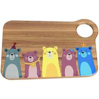 KINDERSCHNEIDEBRETTCHEN HOLLY - Grau Hochglanz/Gelb, KONVENTIONELL, Holz (35/23,5/1,5cm) - BUNINO