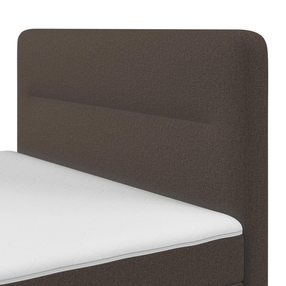 Boxspringová postel MARCO 160x200, hnědá - černá/hnědá, Moderní, dřevo/textil (160/200cm) - Bessagi Home