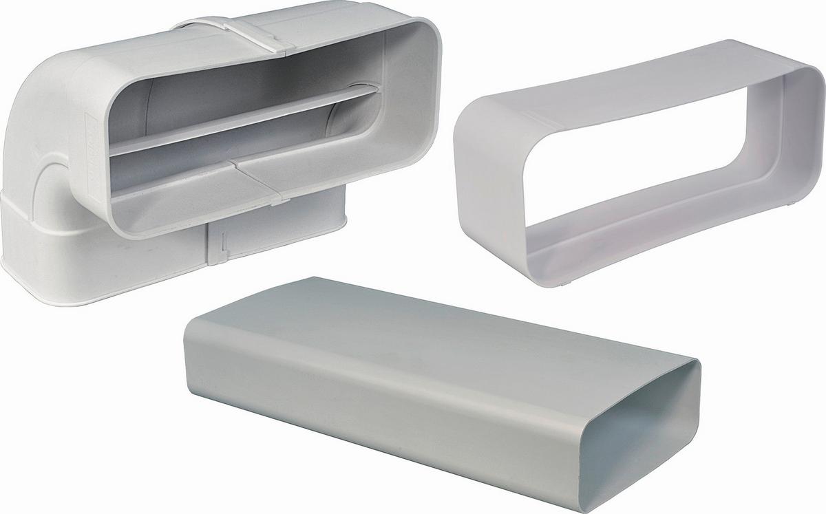 Umluftset Optimairo Flachkanal-Set - Weiß, Basics, Kunststoff