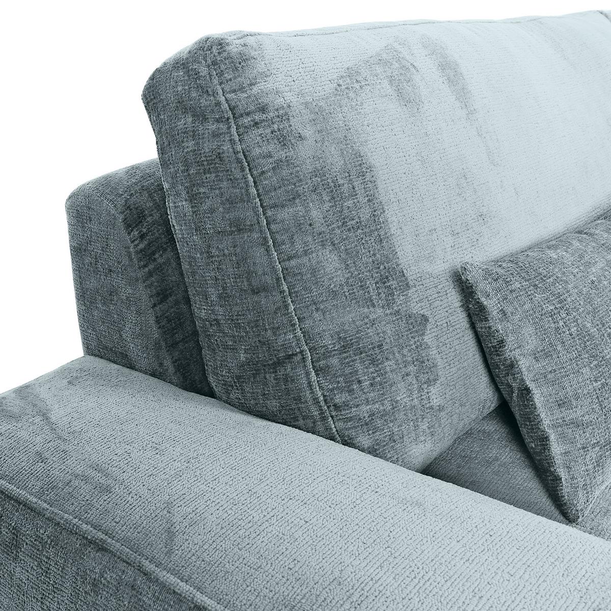 Bigsofa Mezino B: 282 cm Hellblau Hellblau - Schwarz/Hellblau, KONVENTIONELL, Textil (282/73/115cm) - MID.YOU