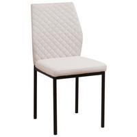 Židle MIA -CENOVÝ TRHÁK- - černá/béžová, Basics, kov/textil (44/90/56cm) - Based