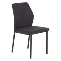 ČTYŘNOHÁ ŽIDLE AUGUSTA - černá/antracitová, Konvenční, kov/dřevo (45/84/56cm)